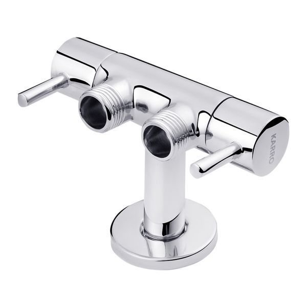 Tank for plumbing fixtures Karro &Oslash; 1/2"x1/2"x1/2" ZZ with 2 outlets KR-3155 chrome