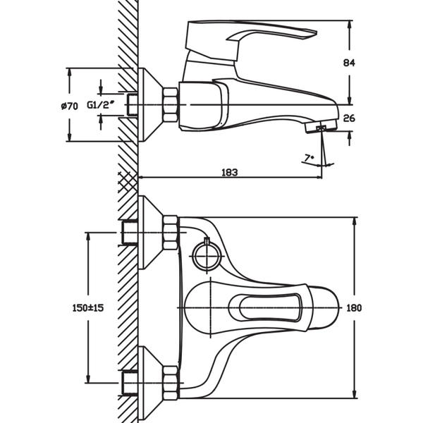 Bathroom faucet Haiba Hansberg 009 (HB0199)