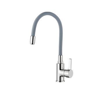 Ledeme LM4898-9 kitchen mixer with silicone spout (gray) (LL0623)