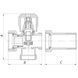 Plumbing tap Koer &Oslash; 3/4x3/4x3/4 VZZ KR.521 chrome