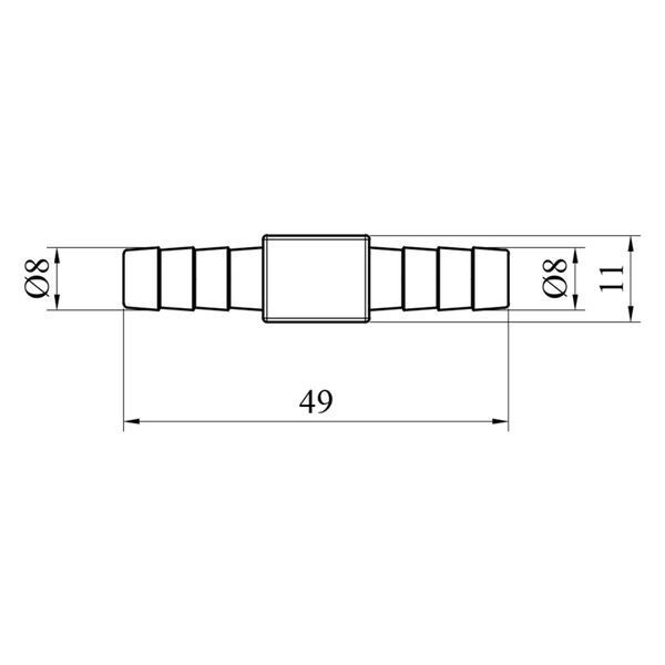 Трубка штуцера LexLine 8 мм. латунная 3944 фото