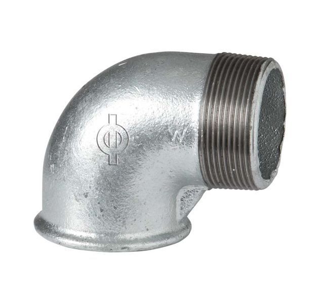 Elbow 1&Prime; VZ 90&deg; galvanized cast iron (SANHA, Berg Montana, Gebo)