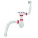 Sink trap for kitchen "euro" sink Polmark 1 1/2"x40 with corrugation 40x40/50 and rectangular overflow PM 40 SF 20 05