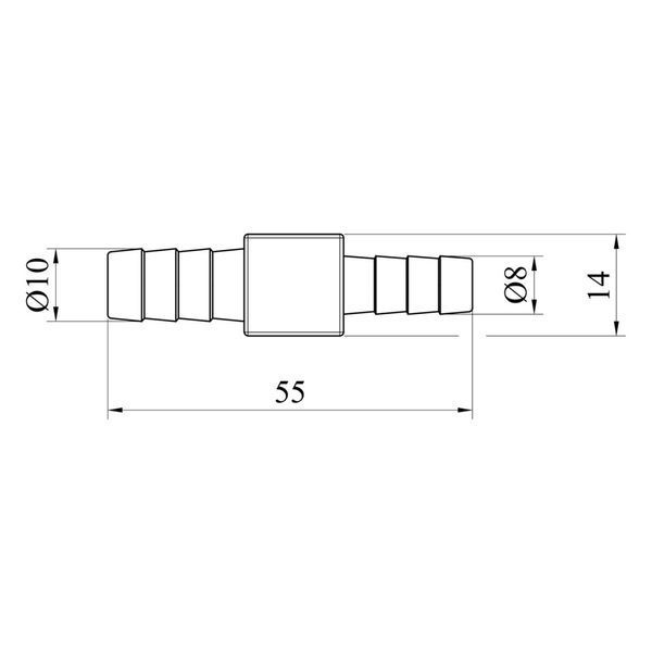 Трубка штуцера LexLine 8 мм. х 10 мм. латунная 4021 фото