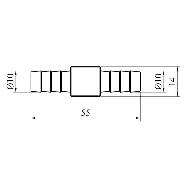 Pipe fitting LexLine 10 mm. brass
