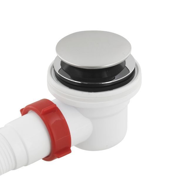 Sink trap for shower tray Polmark 1 1/2" with Click-Clack outlet and flexible pipe 40/50 PM 40 SF 40 05