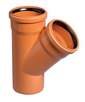 Тройник для наружной канализации Ostendorf KG 160/160х45&deg; 142 фото