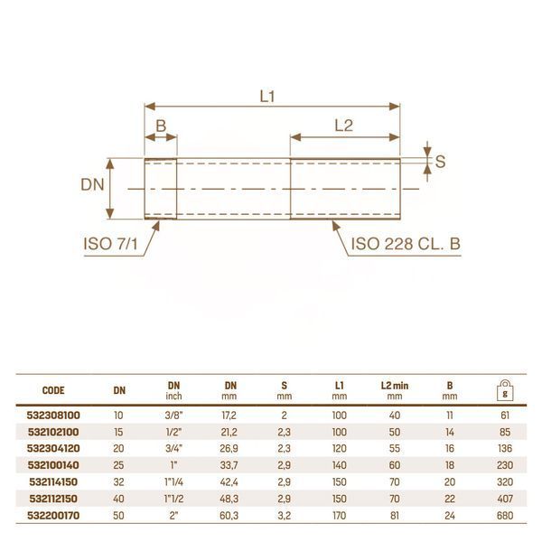 Galvanized steel elbow RM (Italy) 1&Prime; (DN 25)