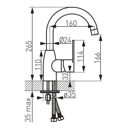 Ferro ALGEO BAG2A washbasin mixer