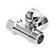 Ball tap for plumbing fixtures through MIRAYA &Oslash; 1/2 Vx3/4 Zx1/2 Z chrome