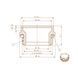 Marvit chrome-plated brass plug &Oslash;1/2&Prime; C with rubber ring
