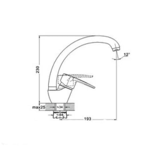 TROYA TAN4-A190 kitchen faucet