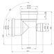 Internal crosspiece Interplast 110/110/50x90&deg; pass-through