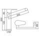 Ledeme LM1055-17 washbasin mixer with 360&deg; swivel spout and aerator (LL1002)
