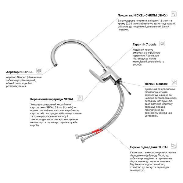 Kroner Element kitchen faucet 211512B-0101