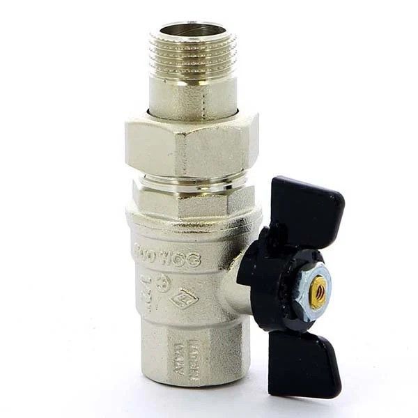 Ball valve with American valve Bugatti &Oslash;1/2&Prime; ZV PN64 DN15 322