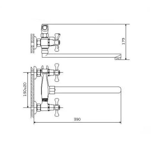 Bathtub faucet ZEGOR DST7-A827