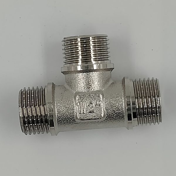 MIRAYA brass tee &Oslash; 1/2&Prime; ZZZ nickel