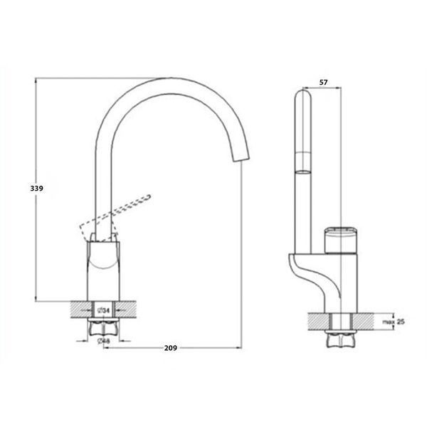 TROYA BGX4-A189 kitchen faucet