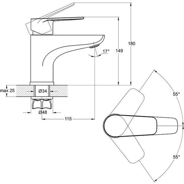 TROYA BGX1-A189 washbasin faucet