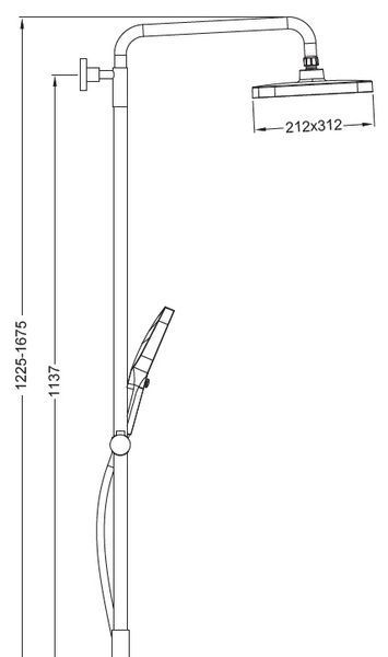 Shower column with mixer Koer KB-56030-01, 3 functions (KR5427)