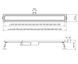 Linear shower drain made of stainless steel SUS304 KOER FD20-70x600