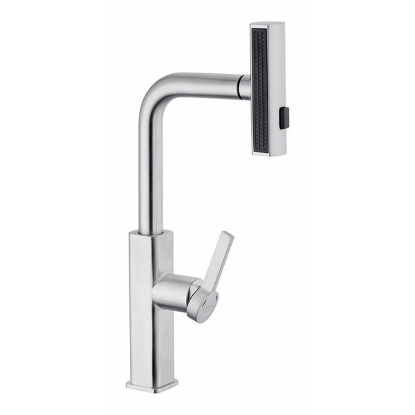 Смеситель для кухни с выдвижным изливом Kroner KRP Edelstahl Klassisch - ESG03918 2036 фото