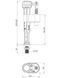 Filling fitting Koer KT-0104-1/2" with bottom connection and plastic thread 1/2" (KR5333)