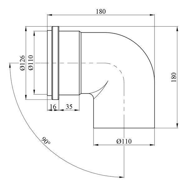 Elbow for internal sewage Interplast 110x87&deg;