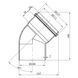 Elbow for external sewage Rozma 110x45&deg;