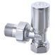 Кран для рушникосушки кутовий Koer KR.531 - 1/2" хром 3432 фото 2