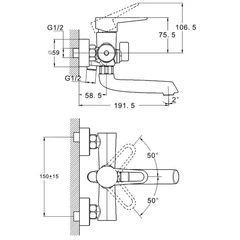 Bathtub faucet ZEGOR PUD3-A045