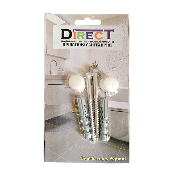 Direct toilet floor fastening 6x80 mm stainless steel