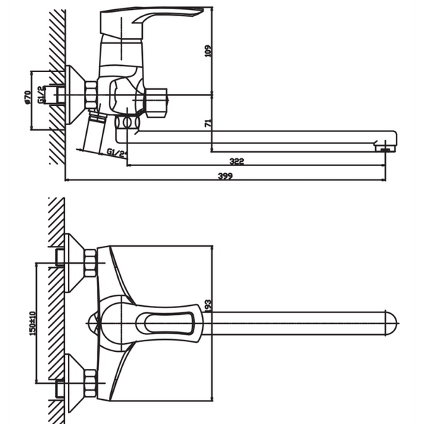 Bathroom faucet Haiba Hansberg 006 (HB0195)
