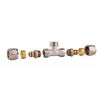 Тройник фитинг резьбовой SD Forte 16х1/2"х16 ЗР (2,0) 3343 фото
