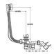 Siphon for bathtub Simplex VIEGA 285357 plastic overflow automatic