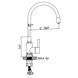 Kitchen faucet with silicone spout Ledeme LM4898-8 (purple color) (LL0622)