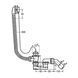 Siphon for bathtub VIEGA 1 1/2&Prime;x40/50 mm. 311537 with overflow plastic white