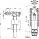 Set of fittings for the toilet tank AlcaPlast SA2000 1/2 "CHROM (side inlet)
