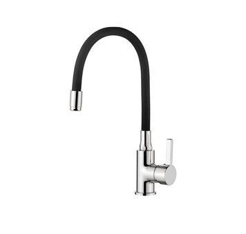 Ledeme LM4898-2 kitchen mixer with silicone spout (black) (LL0617)