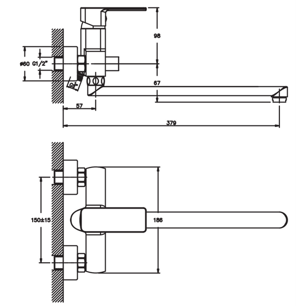 Haiba Kubus 006 bathtub mixer (HB0793)