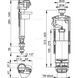 Set of fittings for the toilet tank Alcaplast SA2000S 1/2" CHROM (bottom inlet)